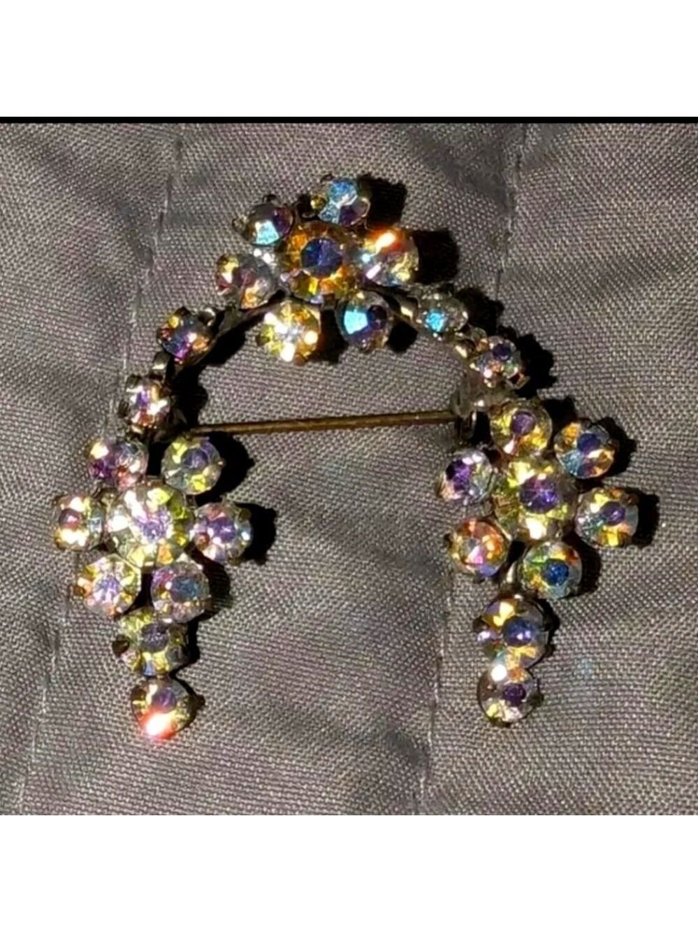 Vintage Austria Crystal Brooch